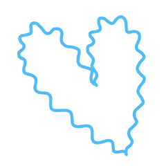 Cute heart-shaped hand drawn, vibrant heart, pastel-colored heart, heart melting like dripping water.