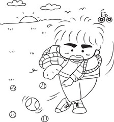 cartoon doodle kawaii anime coloring page cute illustration drawing character chibi manga comic