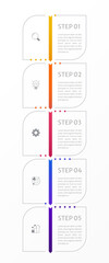 Increase company revenue infographic chart design template. Editable infochart with icons. Instructional graphics with 5 step sequence. Visual data presentation. Merriweather Sans font used