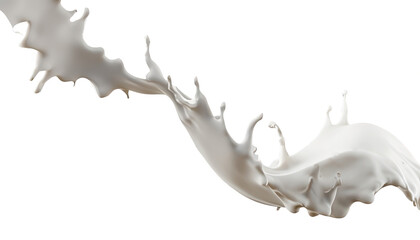 3D Render Milk Splash and Pouring on White Background for liquid, food photography, food styling, food presentation, advertising, graphic design, web design, Poster Banner design, product design,