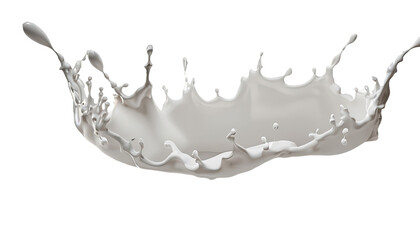 3D Render Milk Splash and Pouring on White Background for liquid, food photography, food styling, food presentation, advertising, graphic design, web design, Poster Banner design, product design,