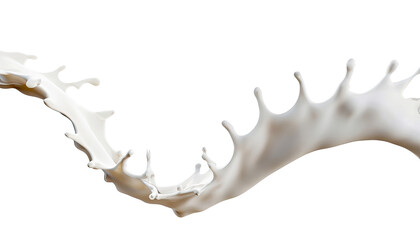 3D Render Milk Splash and Pouring on White Background for liquid, food photography, food styling, food presentation, advertising, graphic design, web design, Poster Banner design, product design,