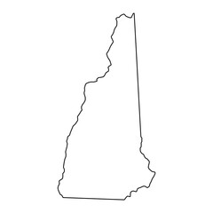 New Hampshire map, united states of america. Flat concept icon symbol vector illustration - obrazy, fototapety, plakaty