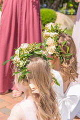 Naklejka premium flowers floral design professional party event wedding lady girl woman elegant formal photo
