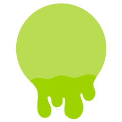 Elemental spherical fragments with melted water droplets, bright circular geometric fragments, melted chocolate.