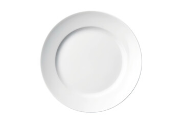 Top view, empty dinner plate ,cut out transparent background, PNG ,Generative AI