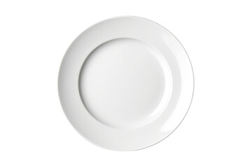 Top view, empty dinner plate ,cut out transparent background, PNG ,Generative AI