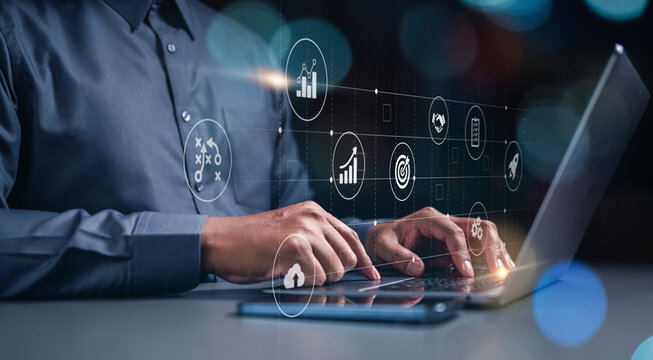 iot, technology, business, device, futuristic, internet, control, innovation, social, social network. typing keyboard for check social network from business. iot technology device internet of thing.