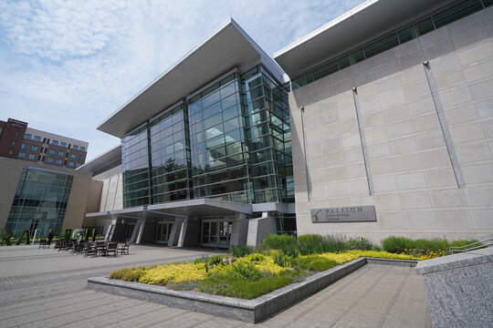 Raleigh, NC - USA - 5-23-2023: The Entrance To The Raleigh Downtown Convention Center