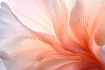 A macro image of a flower petal. AI generative