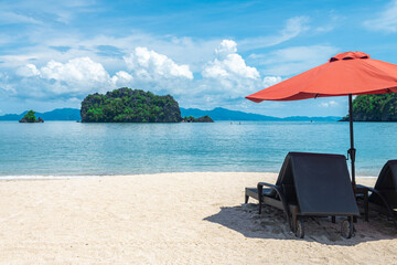 empty beach of langkawi island, malaysia
