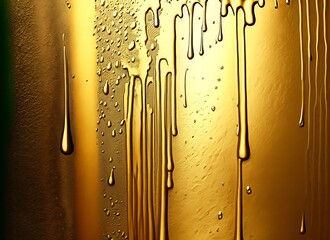 Water color golden dripping background