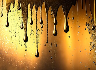 Water color golden dripping background