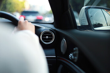 The air vent releases cool air in the car.