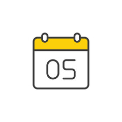 05 Date icon design with white background stock illustration