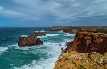 Cliffs in the Algarve West Coast