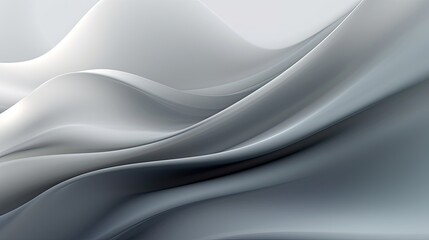 Grey Wave of Power: Abstract Floral Design Illustration for Windy Background: Generative AI
