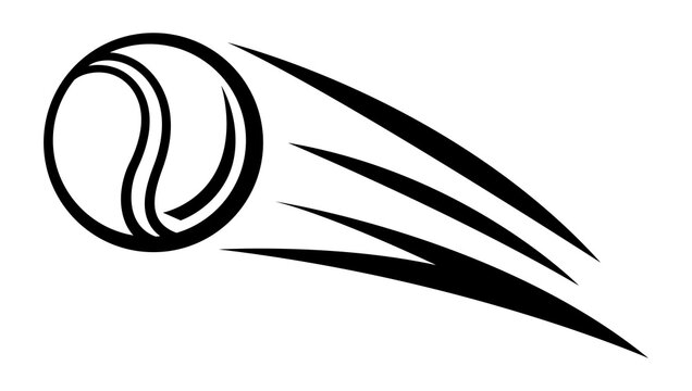 Tennis ball illustration. Sport club item or symbol.