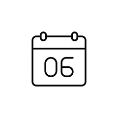 06 Date icon design with white background stock illustration