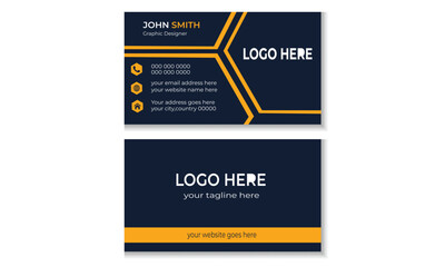 Simple business card design template . 