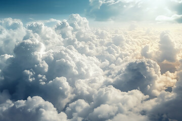 Soft, white clouds drifting overhead. AI generative