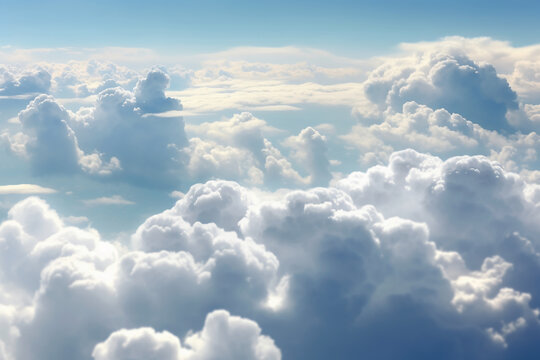 Soft, white clouds drifting overhead. AI generative © SANGHYUN