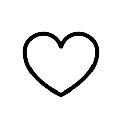 Heart icon, love vector icon. Heart symbol design. Simple line icon