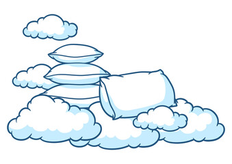 Background with pillows. Accessories for sleeping and bedding.