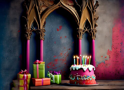 Gothic birthday background