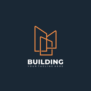 Construction real estate property logo design vector