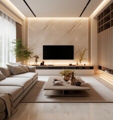a stylish living room design in a chic city apartment.