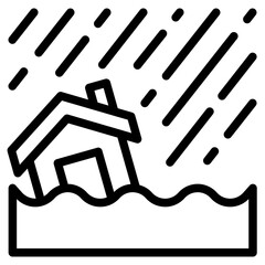 floods, houses submerged in floods, rainstorms