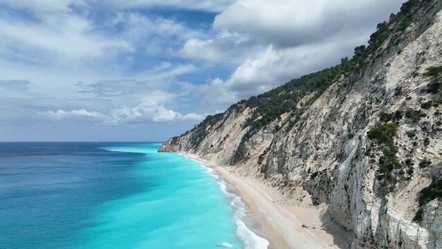 Egremni beach on the island of Lefkada in Greece