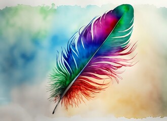 Multi color feather background