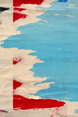 Old ripped torn grunge posters and backgrounds creased crumpled paper backdrop surface placard © Nikola