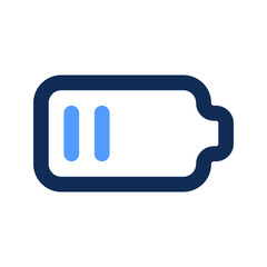 low battery outline color icon
