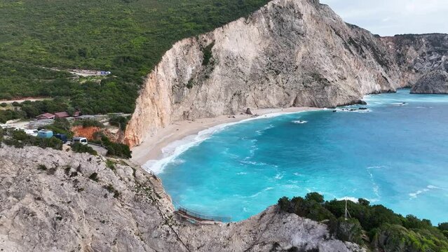 Porto Katsiki Beach on the island of Lefkada in Greece