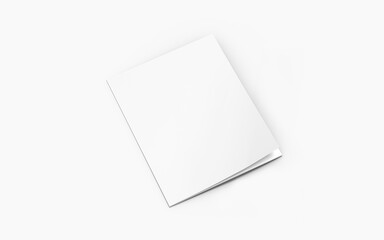 Realistic A4 Bifold or brochure mockup with white background