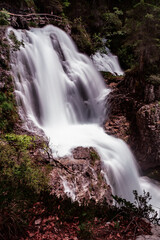 Fototapeta na wymiar vallesinella waterfalls,madonna di campiglio,trento, Trentino Alto Adige, Italy, western europe, europe