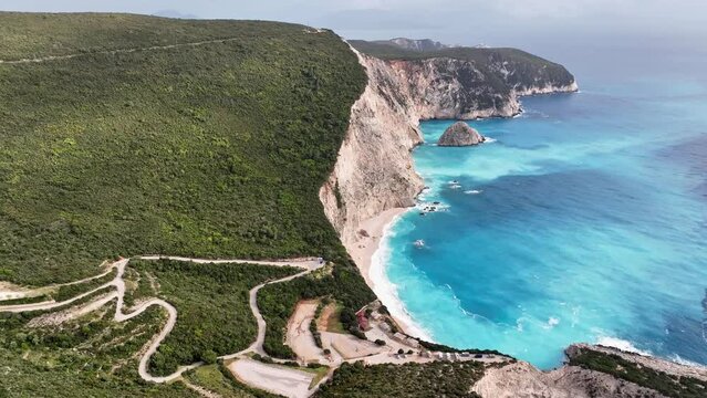 Porto Katsiki Beach on the island of Lefkada in Greece