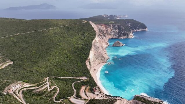 Porto Katsiki Beach on the island of Lefkada in Greece