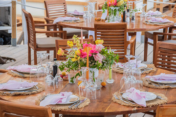 table in a restaurant