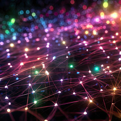 Fototapeta premium Network connection fiber optic, Abstract background