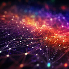 Obraz premium Network connection fiber optic, Abstract background