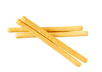 grissini- traditional italian bread snack isolated on the white background.