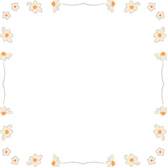 watercolor chamomile flower wreath
