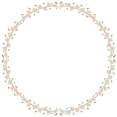 watercolor chamomile flower wreath