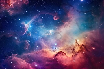 Amazing nebula background, ai generated