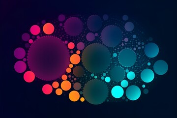 Gradient colorful circles background, simple abstract wallpaper, ai generated