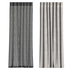 curtain isolated on white background, interior decorations, 3D illustration, cg render